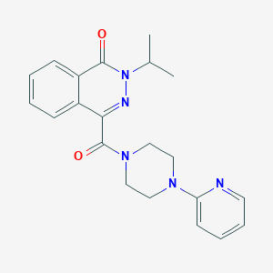 molecular formula C21H23N5O2 B7545336 2-Propan-2-yl-4-(4-pyridin-2-ylpiperazine-1-carbonyl)phthalazin-1-one 