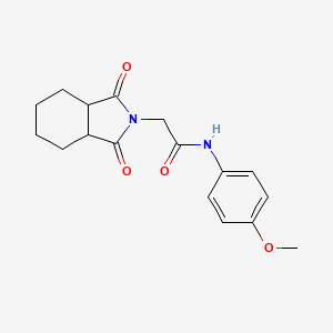 2-(1,3-dioxo-3a,4,5,6,7,7a-hexahydroisoindol-2-yl)-N-(4-methoxyphenyl)acetamide