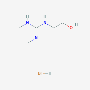 molecular formula C5H14BrN3O B7545407 1-(2-Hydroxyethyl)-2,3-dimethylguanidine;hydrobromide 
