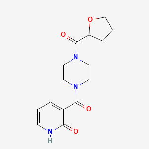 molecular formula C15H19N3O4 B7545419 3-[4-(oxolane-2-carbonyl)piperazine-1-carbonyl]-1H-pyridin-2-one 