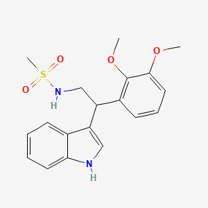 molecular formula C19H22N2O4S B7545444 N-[2-(2,3-dimethoxyphenyl)-2-(1H-indol-3-yl)ethyl]methanesulfonamide 