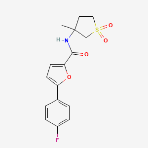 molecular formula C16H16FNO4S B7545498 5-(4-fluorophenyl)-N-(3-methyl-1,1-dioxothiolan-3-yl)furan-2-carboxamide 