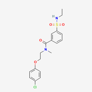 molecular formula C18H21ClN2O4S B7545518 N-[2-(4-chlorophenoxy)ethyl]-3-(ethylsulfamoyl)-N-methylbenzamide 
