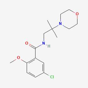 molecular formula C16H23ClN2O3 B7545533 5-chloro-2-methoxy-N-(2-methyl-2-morpholin-4-ylpropyl)benzamide 