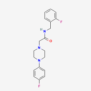 molecular formula C19H21F2N3O B7545541 N-[(2-fluorophenyl)methyl]-2-[4-(4-fluorophenyl)piperazin-1-yl]acetamide 
