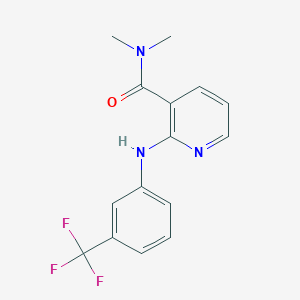 molecular formula C15H14F3N3O B7545567 N,N-dimethyl-2-[3-(trifluoromethyl)anilino]pyridine-3-carboxamide 