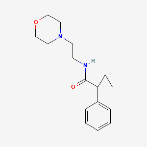 molecular formula C16H22N2O2 B7545570 N-(2-morpholin-4-ylethyl)-1-phenylcyclopropane-1-carboxamide 
