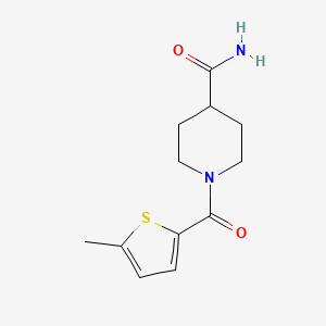 molecular formula C12H16N2O2S B7545574 1-(5-Methylthiophene-2-carbonyl)piperidine-4-carboxamide 