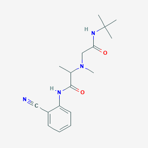 molecular formula C17H24N4O2 B7545582 2-[[2-(tert-butylamino)-2-oxoethyl]-methylamino]-N-(2-cyanophenyl)propanamide 