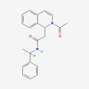 2-(2-acetyl-1H-isoquinolin-1-yl)-N-(1-phenylethyl)acetamide