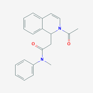 molecular formula C20H20N2O2 B7545643 2-(2-acetyl-1H-isoquinolin-1-yl)-N-methyl-N-phenylacetamide 