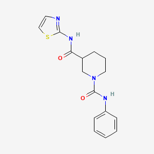 1-N-phenyl-3-N-(1,3-thiazol-2-yl)piperidine-1,3-dicarboxamide