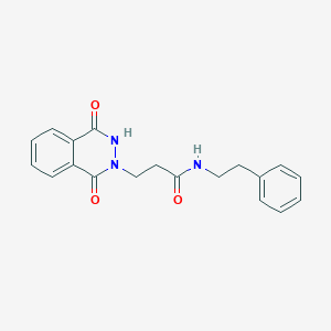 molecular formula C19H19N3O3 B7545677 3-(1,4-dioxo-3H-phthalazin-2-yl)-N-(2-phenylethyl)propanamide 
