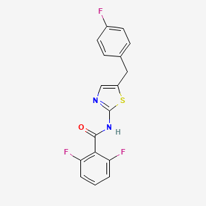 molecular formula C17H11F3N2OS B7545692 2,6-difluoro-N-[5-[(4-fluorophenyl)methyl]-1,3-thiazol-2-yl]benzamide 
