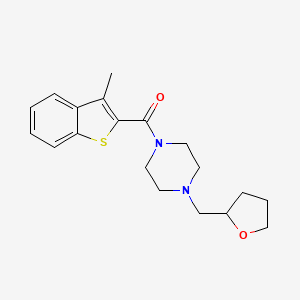 molecular formula C19H24N2O2S B7545730 (3-Methyl-1-benzothiophen-2-yl)-[4-(oxolan-2-ylmethyl)piperazin-1-yl]methanone 
