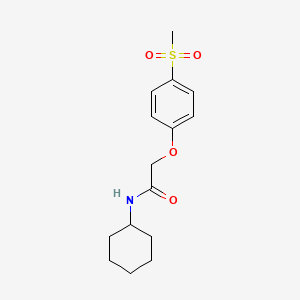 molecular formula C15H21NO4S B7545733 N-cyclohexyl-2-(4-methylsulfonylphenoxy)acetamide 
