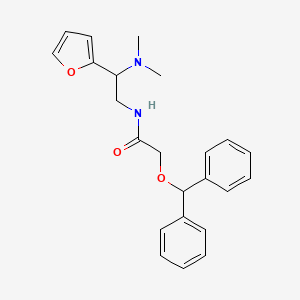 2-benzhydryloxy-N-[2-(dimethylamino)-2-(furan-2-yl)ethyl]acetamide