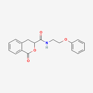 molecular formula C18H17NO4 B7545776 1-oxo-N-(2-phenoxyethyl)-3,4-dihydroisochromene-3-carboxamide 