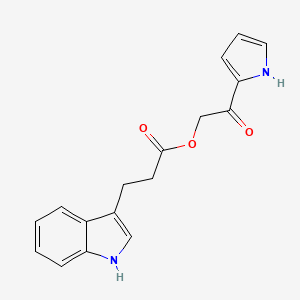 molecular formula C17H16N2O3 B7545784 [2-oxo-2-(1H-pyrrol-2-yl)ethyl] 3-(1H-indol-3-yl)propanoate 