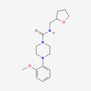 molecular formula C17H25N3O3 B7545822 4-(2-methoxyphenyl)-N-(oxolan-2-ylmethyl)piperazine-1-carboxamide 