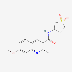 molecular formula C16H18N2O4S B7545855 N-(1,1-dioxothiolan-3-yl)-7-methoxy-2-methylquinoline-3-carboxamide 