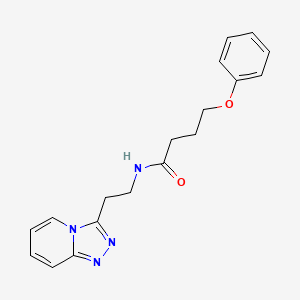 molecular formula C18H20N4O2 B7545880 4-phenoxy-N-[2-([1,2,4]triazolo[4,3-a]pyridin-3-yl)ethyl]butanamide 