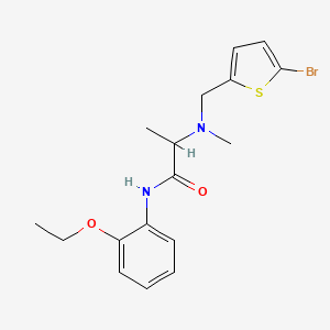 molecular formula C17H21BrN2O2S B7545914 2-[(5-bromothiophen-2-yl)methyl-methylamino]-N-(2-ethoxyphenyl)propanamide 