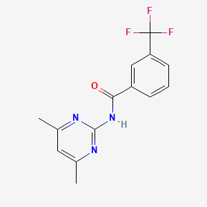molecular formula C14H12F3N3O B7545921 N-(4,6-dimethylpyrimidin-2-yl)-3-(trifluoromethyl)benzamide 