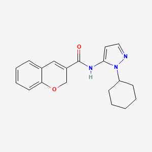 molecular formula C19H21N3O2 B7545933 N-(2-cyclohexylpyrazol-3-yl)-2H-chromene-3-carboxamide 