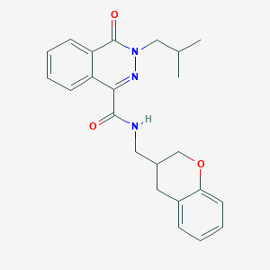molecular formula C23H25N3O3 B7545943 N-(3,4-dihydro-2H-chromen-3-ylmethyl)-3-(2-methylpropyl)-4-oxophthalazine-1-carboxamide 