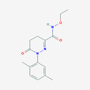 molecular formula C15H19N3O3 B7545955 1-(2,5-dimethylphenyl)-N-ethoxy-6-oxo-4,5-dihydropyridazine-3-carboxamide 