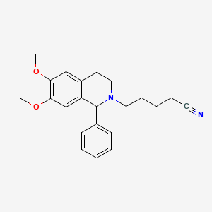 molecular formula C22H26N2O2 B7545986 5-(6,7-dimethoxy-1-phenyl-3,4-dihydro-1H-isoquinolin-2-yl)pentanenitrile 