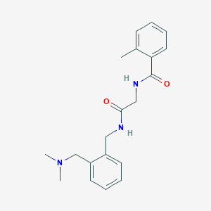 molecular formula C20H25N3O2 B7546057 N-[2-[[2-[(dimethylamino)methyl]phenyl]methylamino]-2-oxoethyl]-2-methylbenzamide 