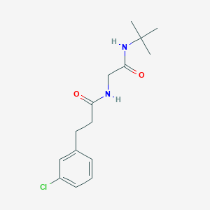 molecular formula C15H21ClN2O2 B7546066 N-[2-(tert-butylamino)-2-oxoethyl]-3-(3-chlorophenyl)propanamide 