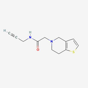 molecular formula C12H14N2OS B7546131 2-(6,7-dihydro-4H-thieno[3,2-c]pyridin-5-yl)-N-prop-2-ynylacetamide 