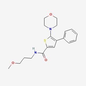 molecular formula C19H24N2O3S B7546154 N-(3-methoxypropyl)-5-morpholin-4-yl-4-phenylthiophene-2-carboxamide 