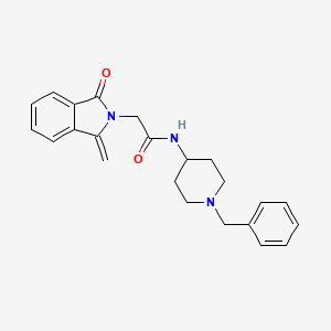 molecular formula C23H25N3O2 B7546157 N-(1-benzylpiperidin-4-yl)-2-(1-methylidene-3-oxoisoindol-2-yl)acetamide 