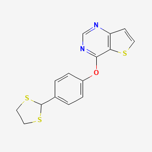 4-[4-(1,3-Dithiolan-2-yl)phenoxy]thieno[3,2-d]pyrimidine