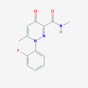 molecular formula C13H12FN3O2 B7546191 1-(2-fluorophenyl)-N,6-dimethyl-4-oxopyridazine-3-carboxamide 