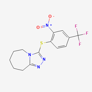 3-[2-nitro-4-(trifluoromethyl)phenyl]sulfanyl-6,7,8,9-tetrahydro-5H-[1,2,4]triazolo[4,3-a]azepine