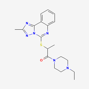 1-(4-Ethylpiperazin-1-yl)-2-[(2-methyl-[1,2,4]triazolo[1,5-c]quinazolin-5-yl)sulfanyl]propan-1-one