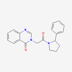 molecular formula C20H19N3O2 B7546317 3-[2-Oxo-2-(2-phenylpyrrolidin-1-yl)ethyl]quinazolin-4-one 