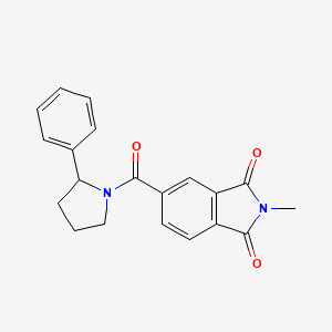 molecular formula C20H18N2O3 B7546329 2-Methyl-5-(2-phenylpyrrolidine-1-carbonyl)isoindole-1,3-dione 