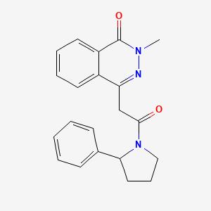 molecular formula C21H21N3O2 B7546347 2-Methyl-4-[2-oxo-2-(2-phenylpyrrolidin-1-yl)ethyl]phthalazin-1-one 