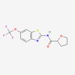 N-[6-(trifluoromethoxy)-1,3-benzothiazol-2-yl]oxolane-2-carboxamide