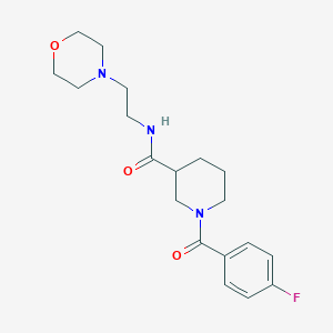 molecular formula C19H26FN3O3 B7546359 1-(4-fluorobenzoyl)-N-(2-morpholin-4-ylethyl)piperidine-3-carboxamide 