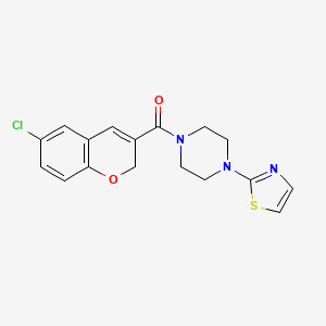 molecular formula C17H16ClN3O2S B7546403 (6-chloro-2H-chromen-3-yl)-[4-(1,3-thiazol-2-yl)piperazin-1-yl]methanone 