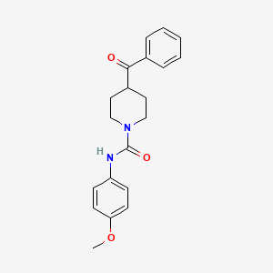 molecular formula C20H22N2O3 B7546424 4-benzoyl-N-(4-methoxyphenyl)piperidine-1-carboxamide 