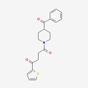 molecular formula C20H21NO3S B7546436 1-(4-Benzoylpiperidin-1-yl)-4-thiophen-2-ylbutane-1,4-dione 
