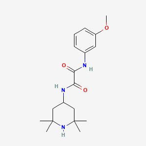 molecular formula C18H27N3O3 B7546442 N-(3-methoxyphenyl)-N'-(2,2,6,6-tetramethylpiperidin-4-yl)ethanediamide 